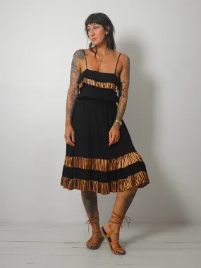 1970's Copper Striped Sundress