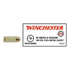 40 Smith & Wesson - USA, 180 Grains, Full Metal Jacket, Per 50