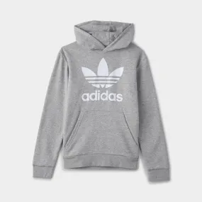 adidas Originals Juniors' Trefoil Pullover Hoodie Medium Grey Heather / White