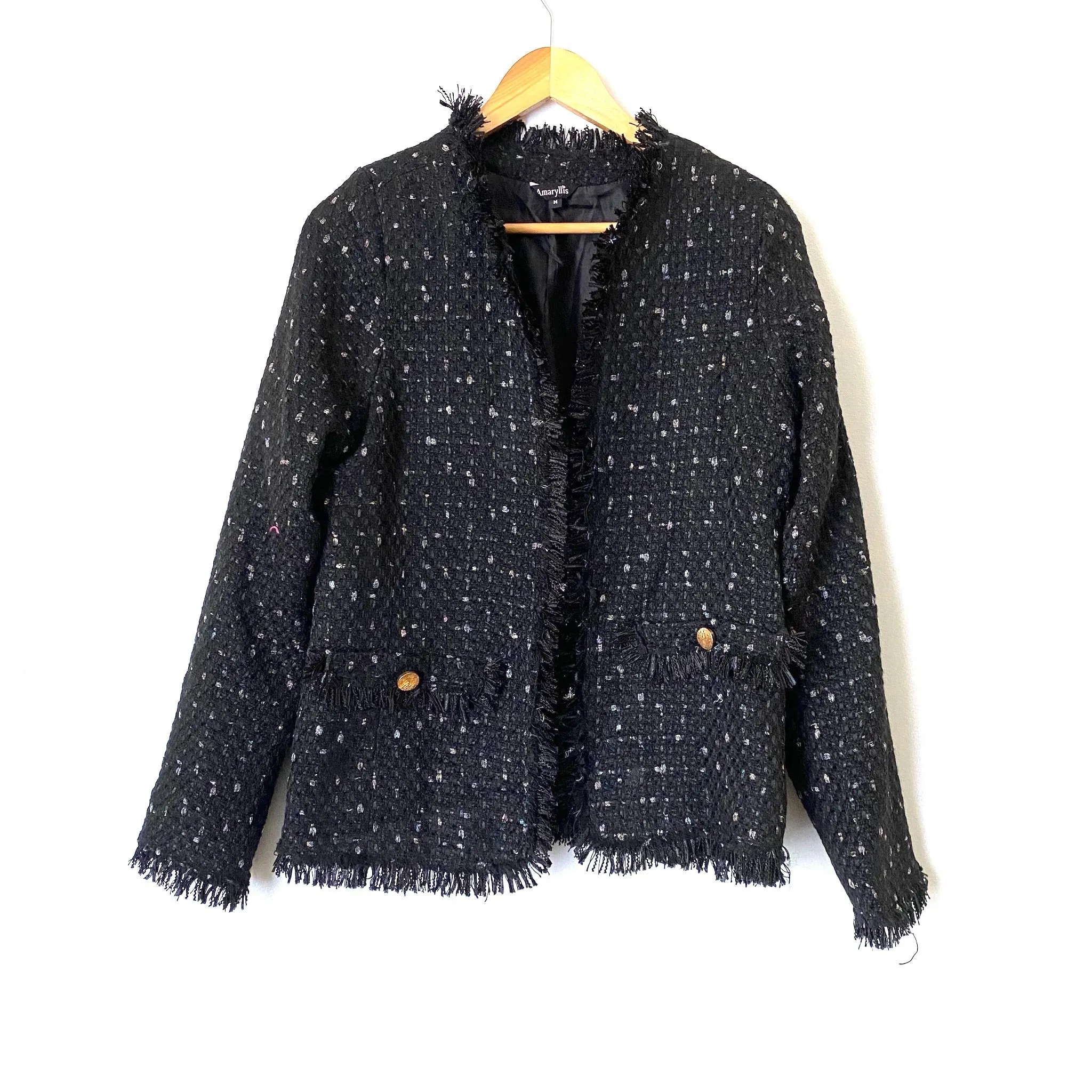 Amaryllis Black Tweed Jacket Blazer- Size M (we have matching skirt)