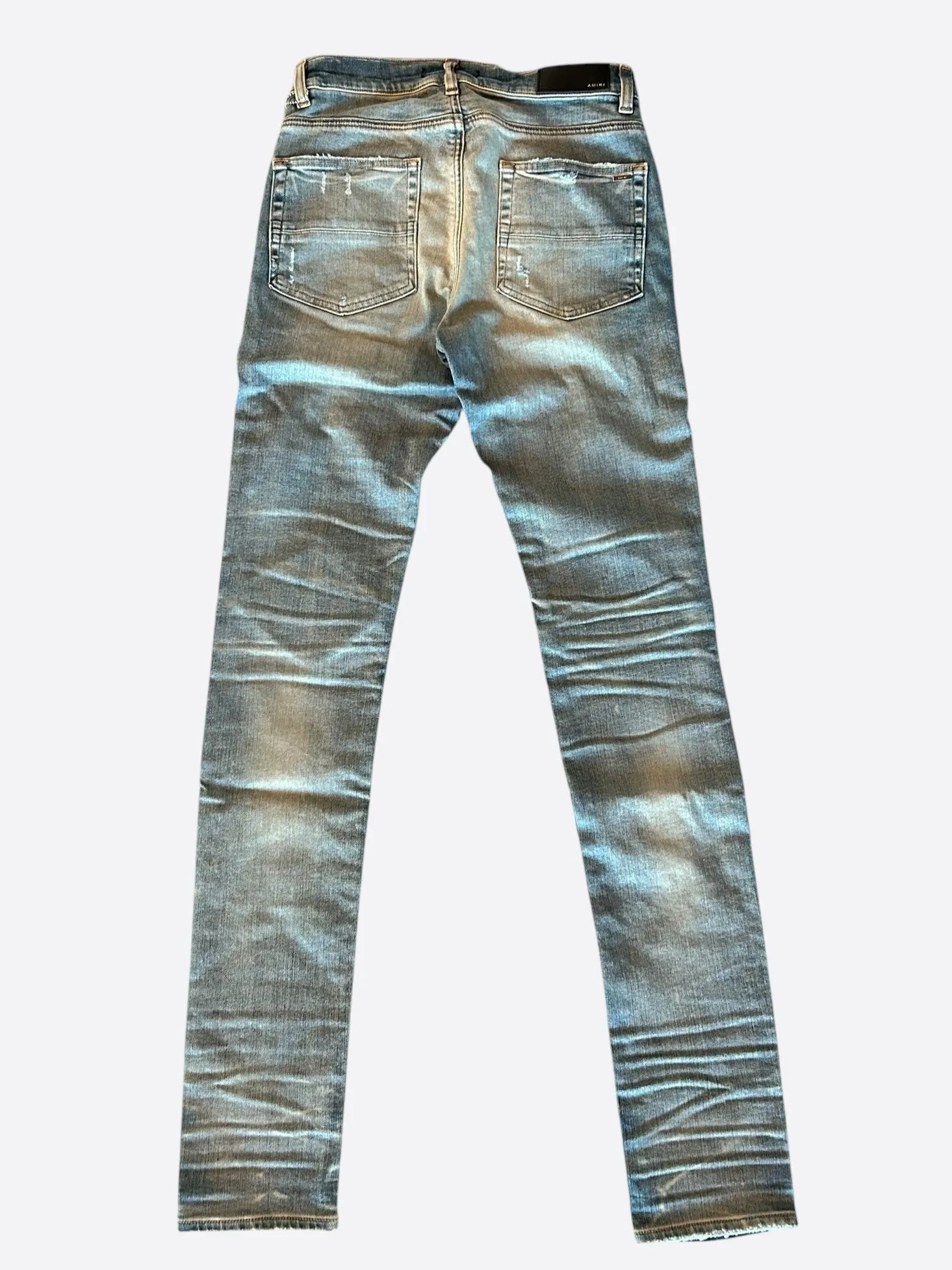 Amiri Clay Indigo Neon Plaid MX1 Jeans