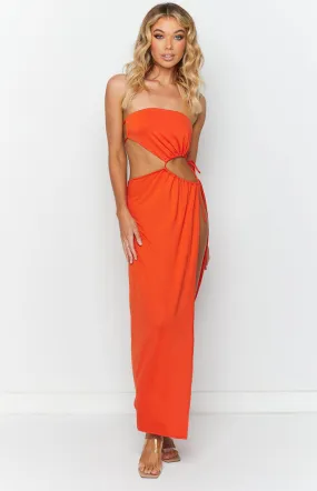 Annika Butterscotch Side Split Maxi Dress