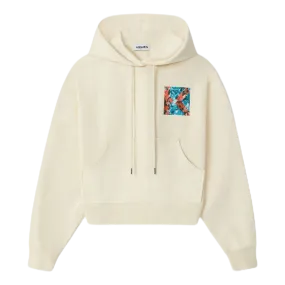 Aquarelle K Boxy Hooded Sweats White