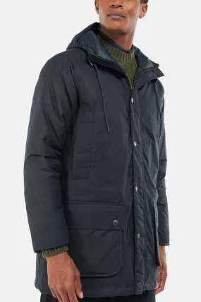 Barbour Hooded Beaufort Waxed Jacket (Navy/Olive Night)