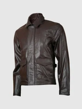 Biker Brown Leather Jacket