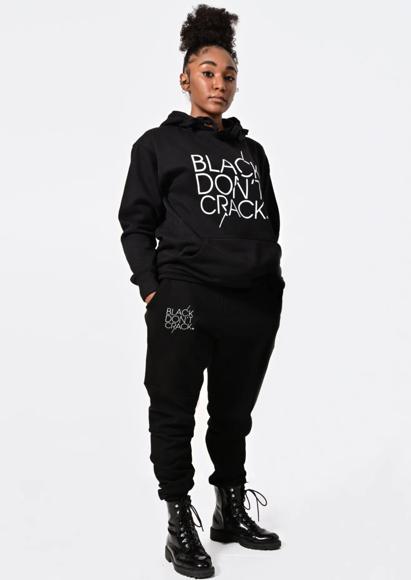 Black Don't Crack Black Sweatshirt Pullover Hoodie