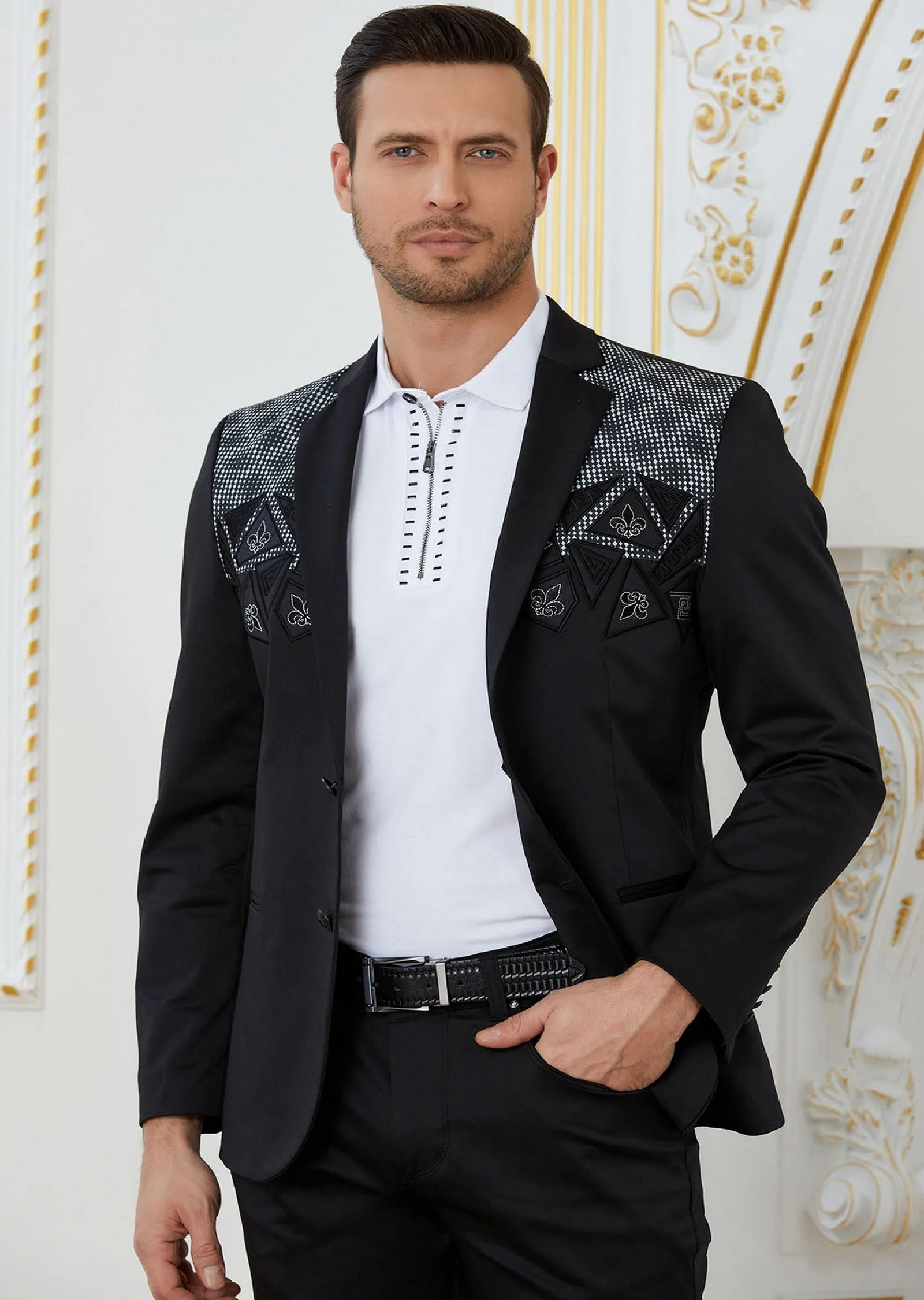 Black Mirror Embroidery Blazer