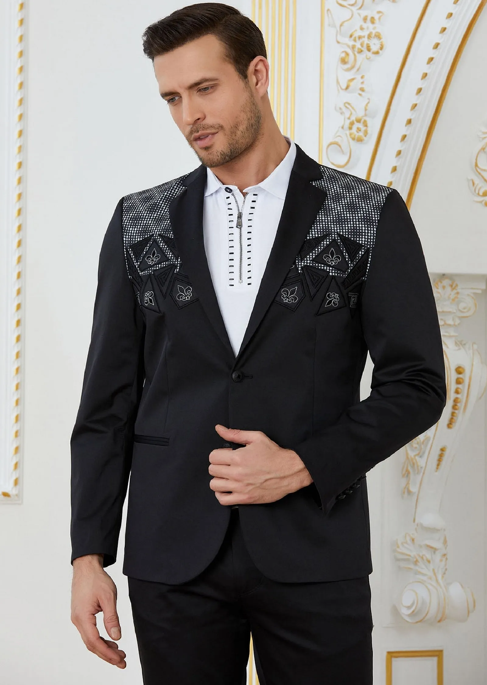 Black Mirror Embroidery Blazer