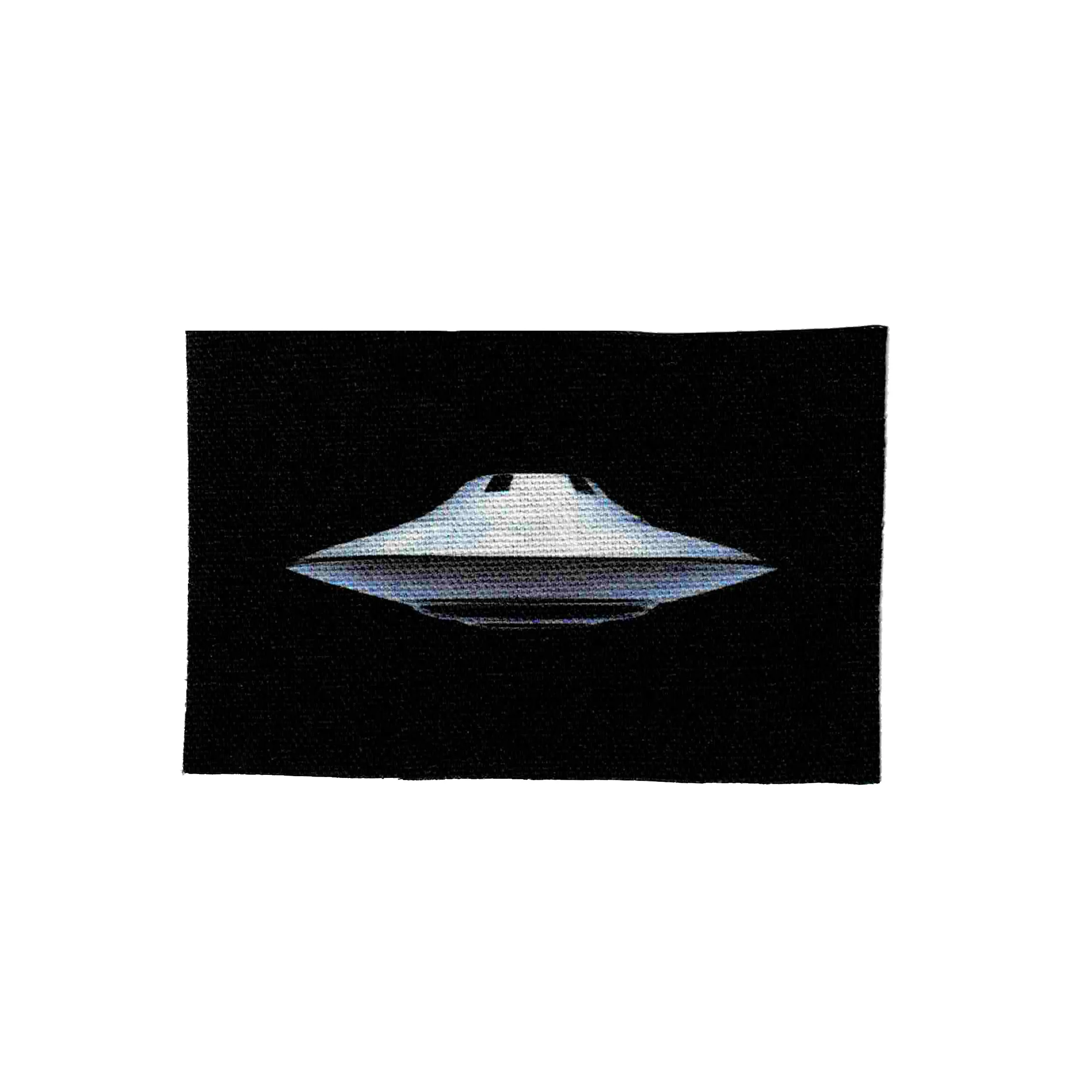 Black UFO Sew on Fabric Patch