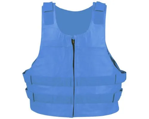 BLUE BULLET PROOF LEATHER VEST Shade # 45