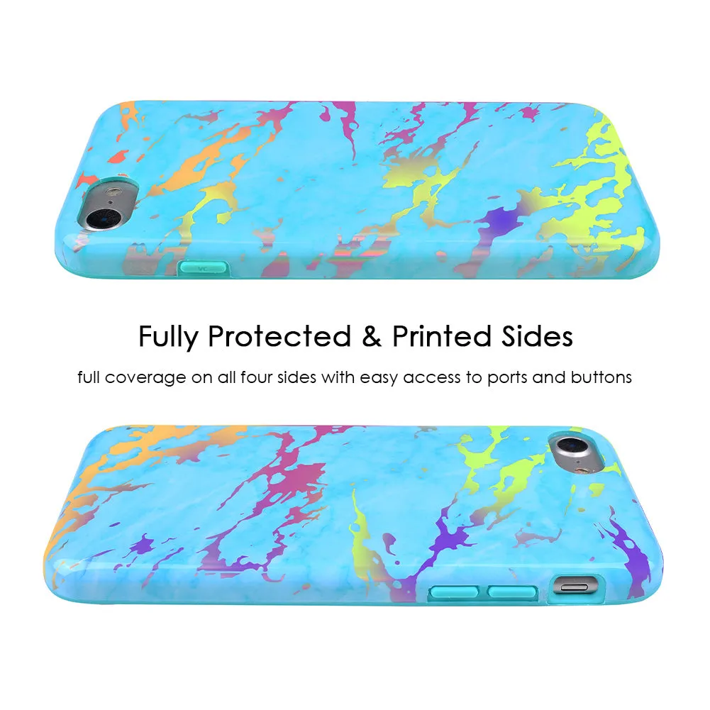 Blue Marble Holo Chrome iPhone Case