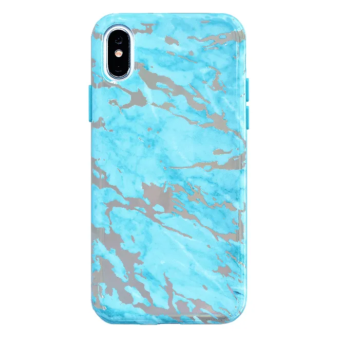 Blue Marble Holo Chrome iPhone Case