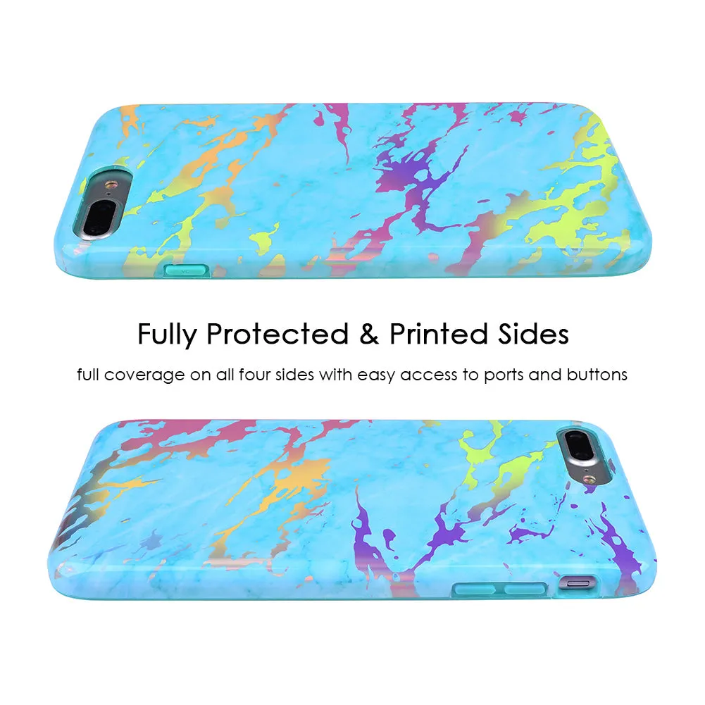 Blue Marble Holo Chrome iPhone Case