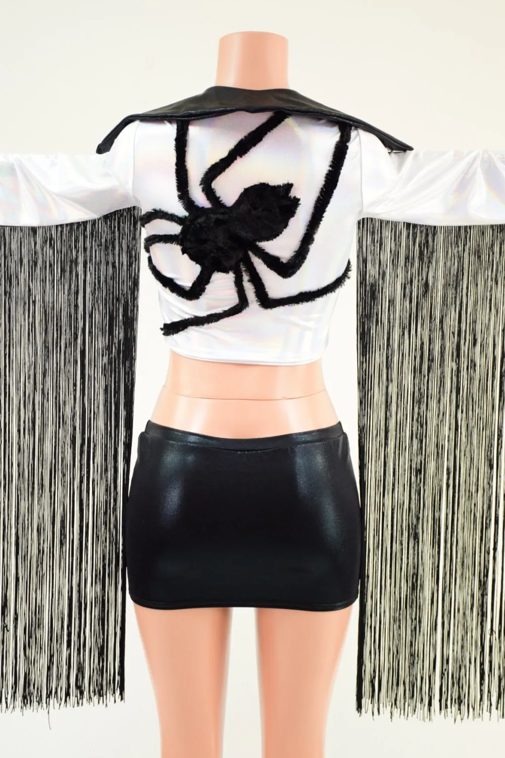 Boris the Spider Zipper Front Crop Jacket