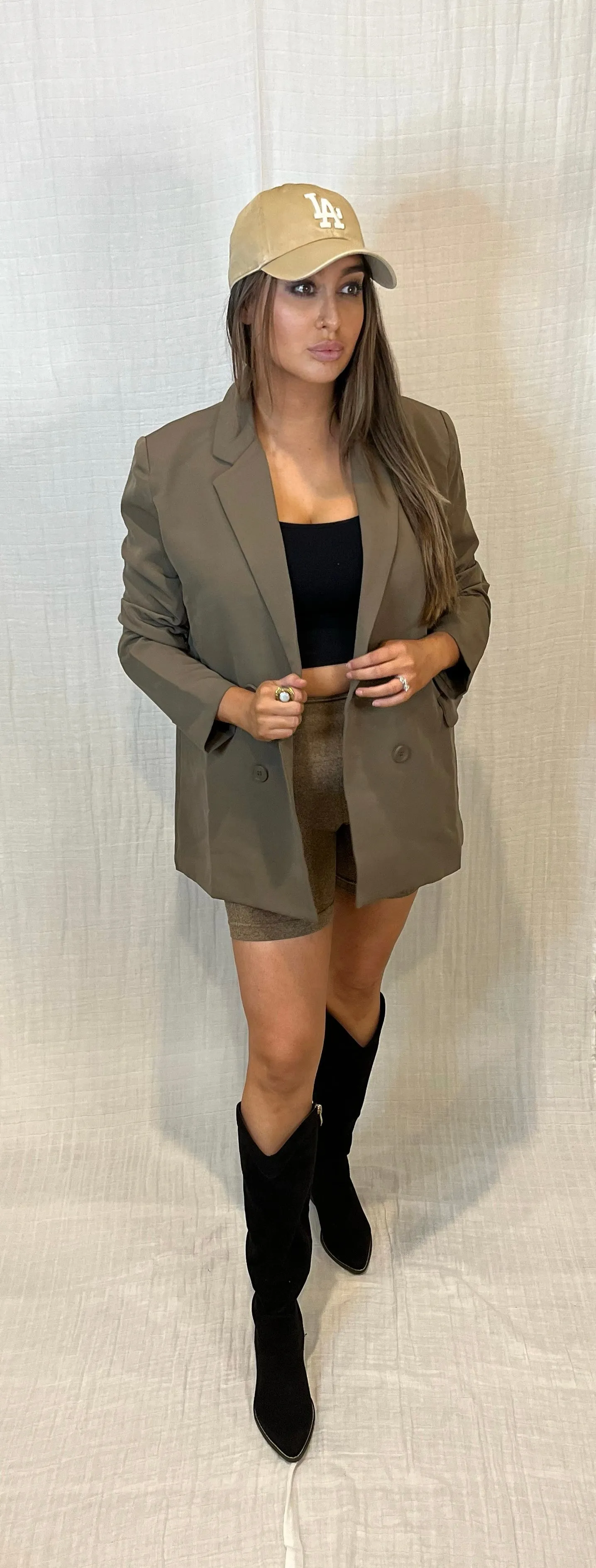 Boss Babe Oversized Blazer | BROWN