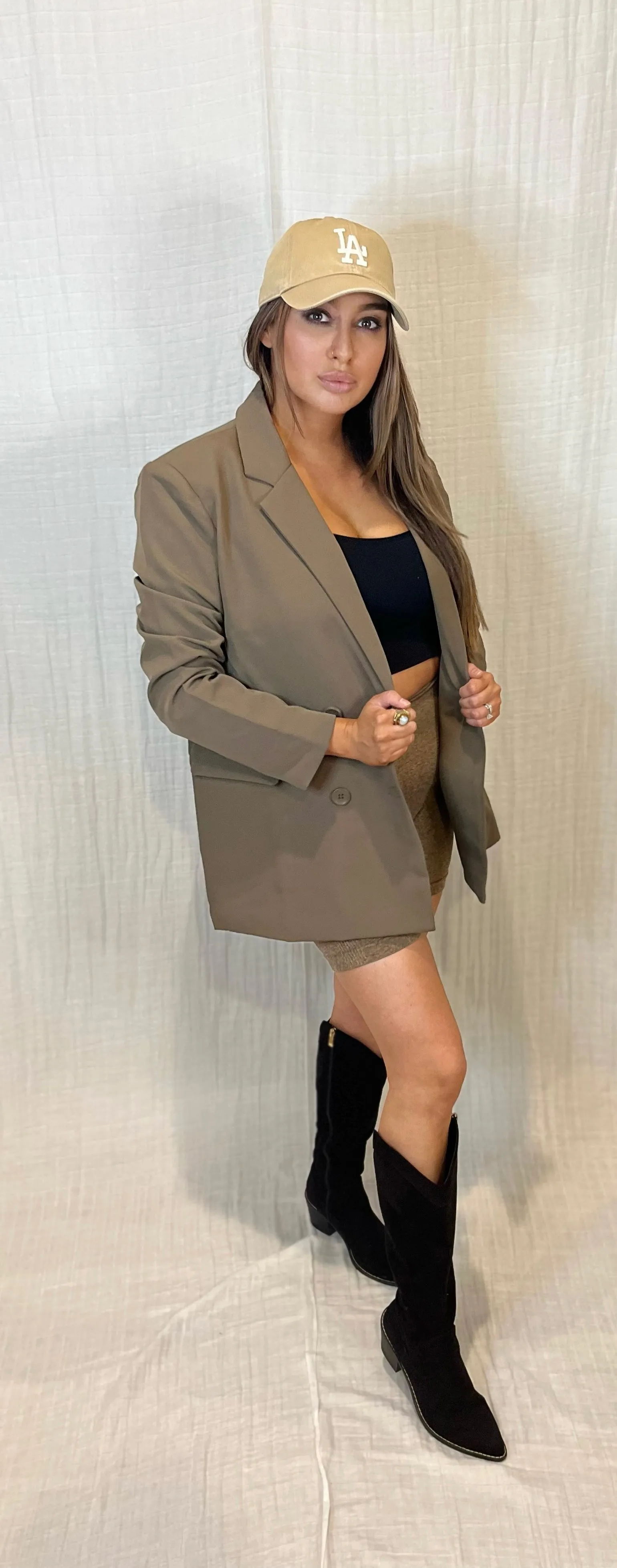 Boss Babe Oversized Blazer | BROWN