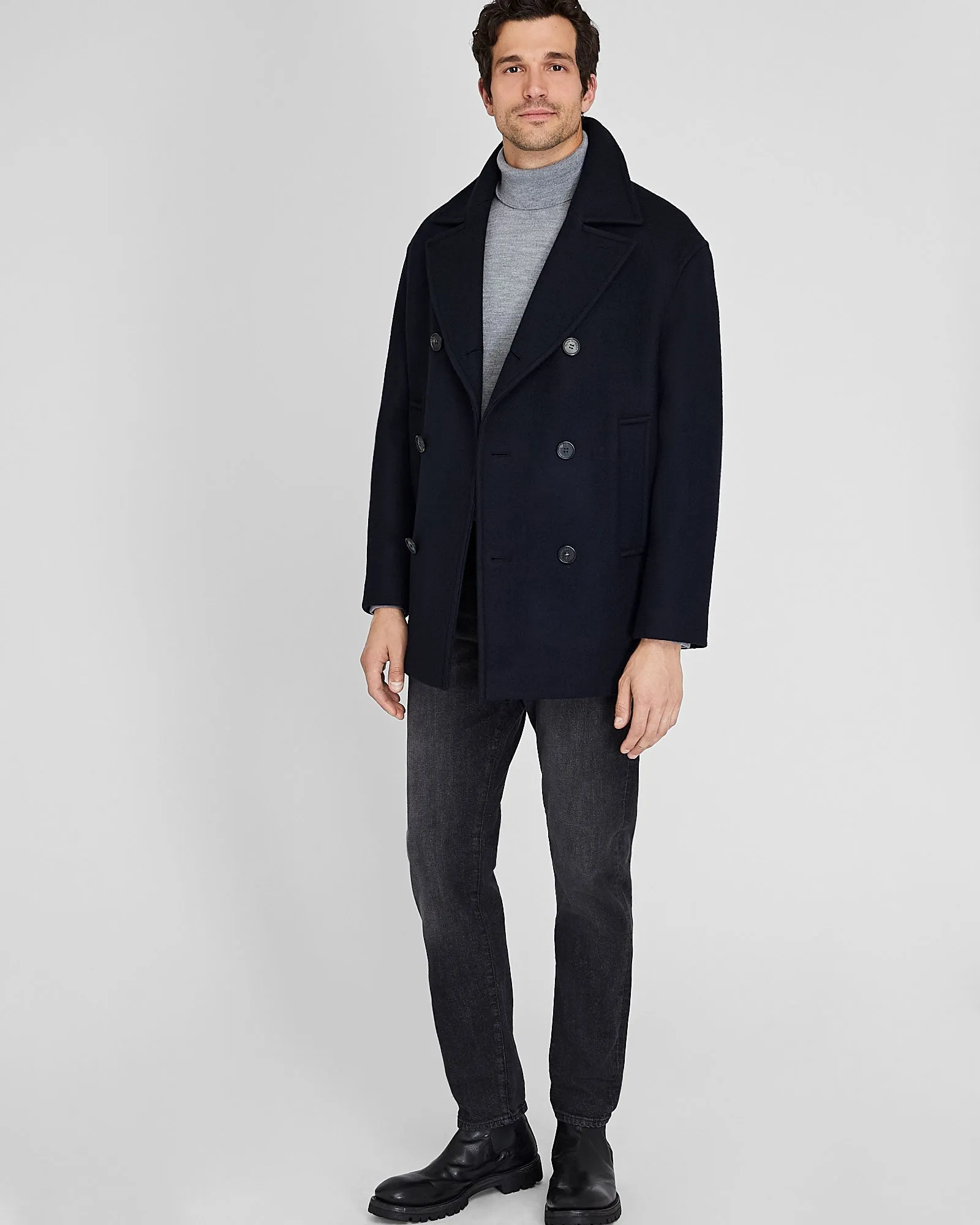 Capsule Wool Blend Peacoat