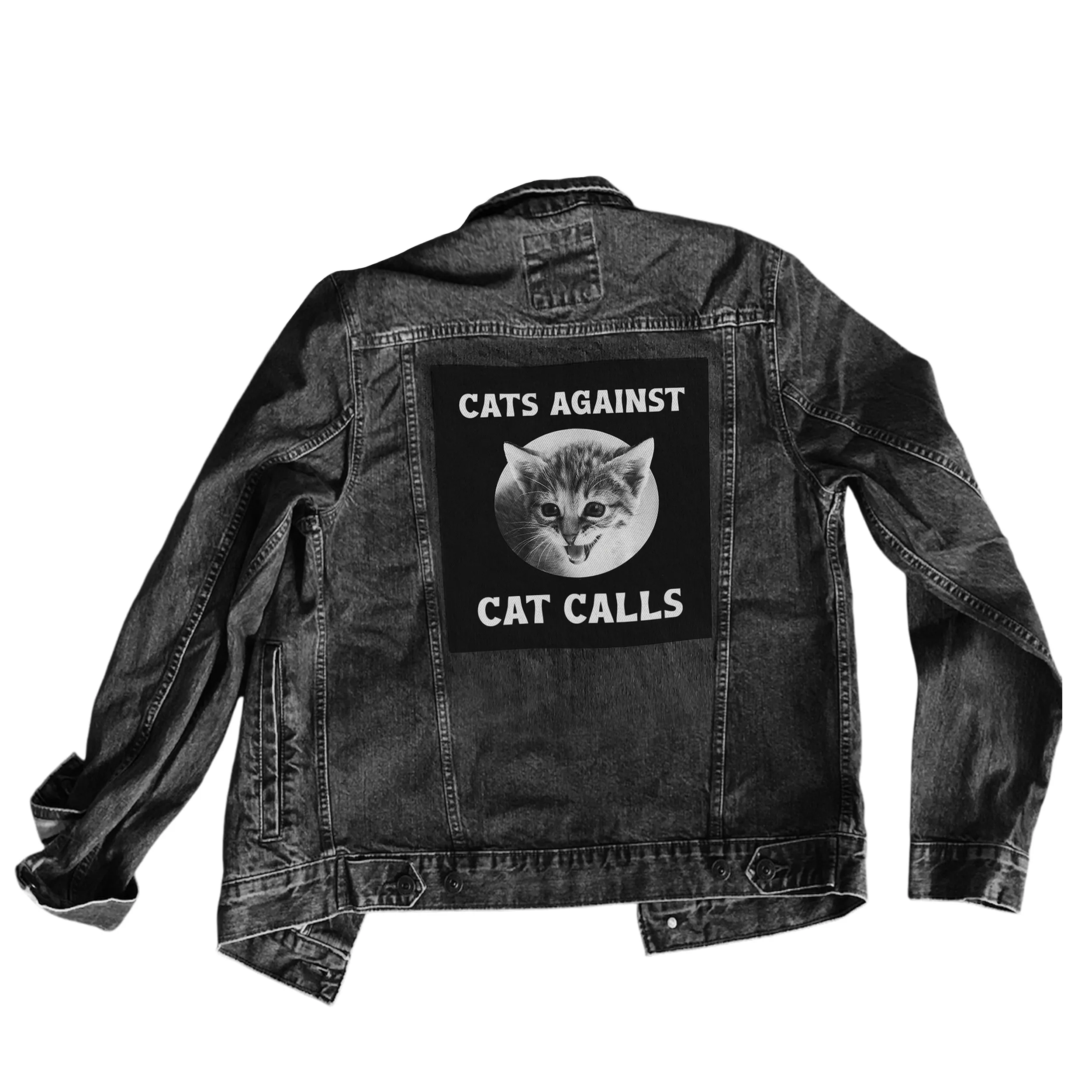 Cats Against Cat Calls Large Sew-On Jacket Patch