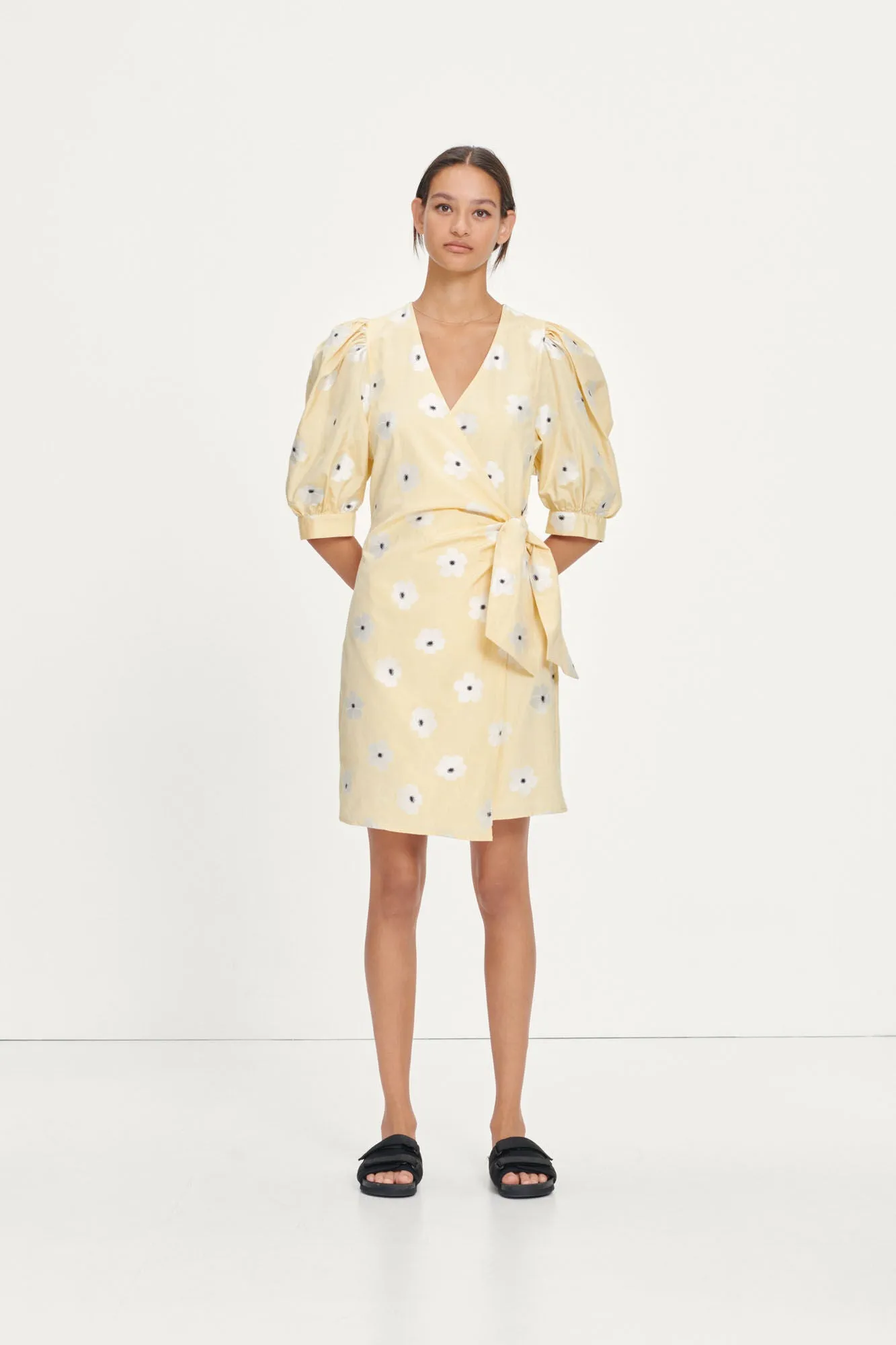 Celestina Wrap Dress - Sun Flower