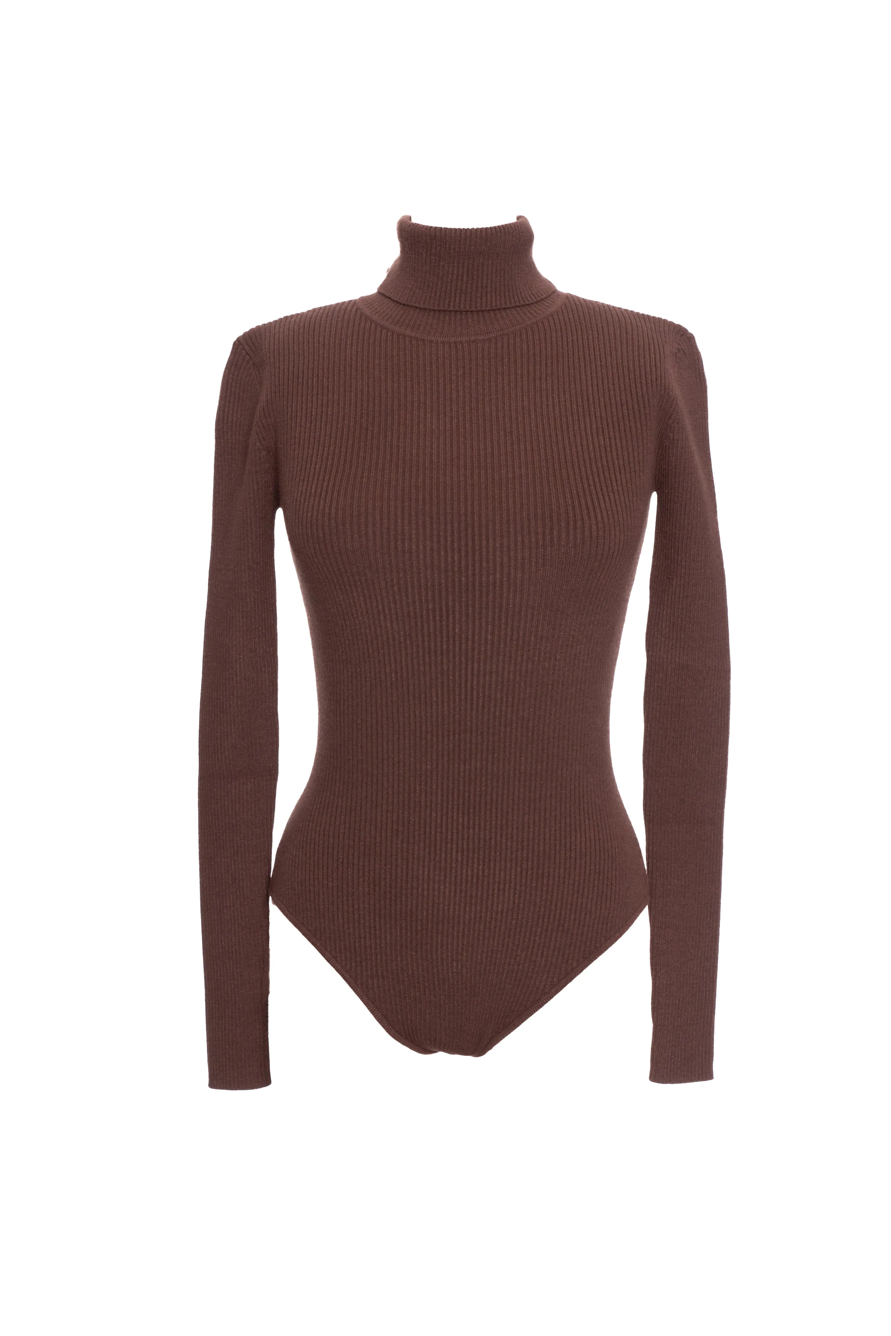 Chocolate Arlett Turtleneck Bodysuit