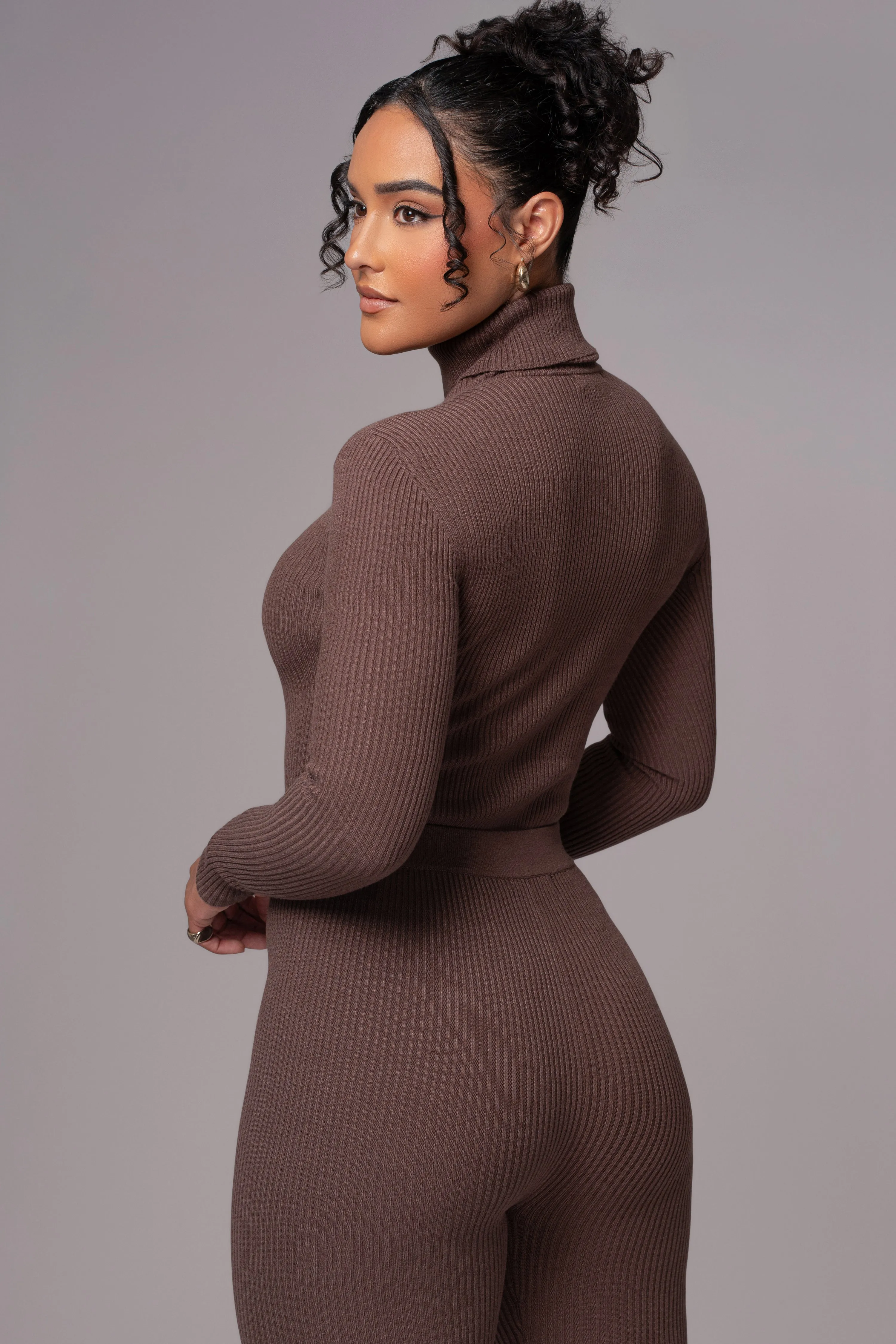 Chocolate Arlett Turtleneck Bodysuit