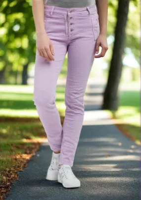 Classic Button Fly Jeans from Italian Star - Orchid