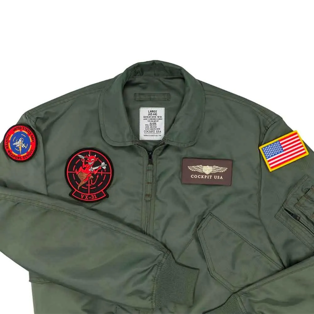 Cockpit USA Mens Movie Heroes Top Gun Nylon Flight Jacket