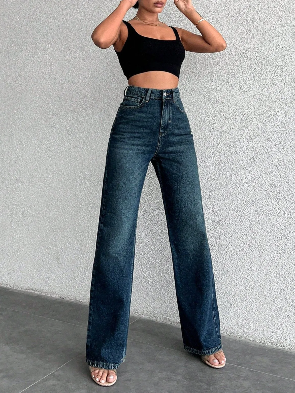 Copper Blue Loose Straight Fit Jeans