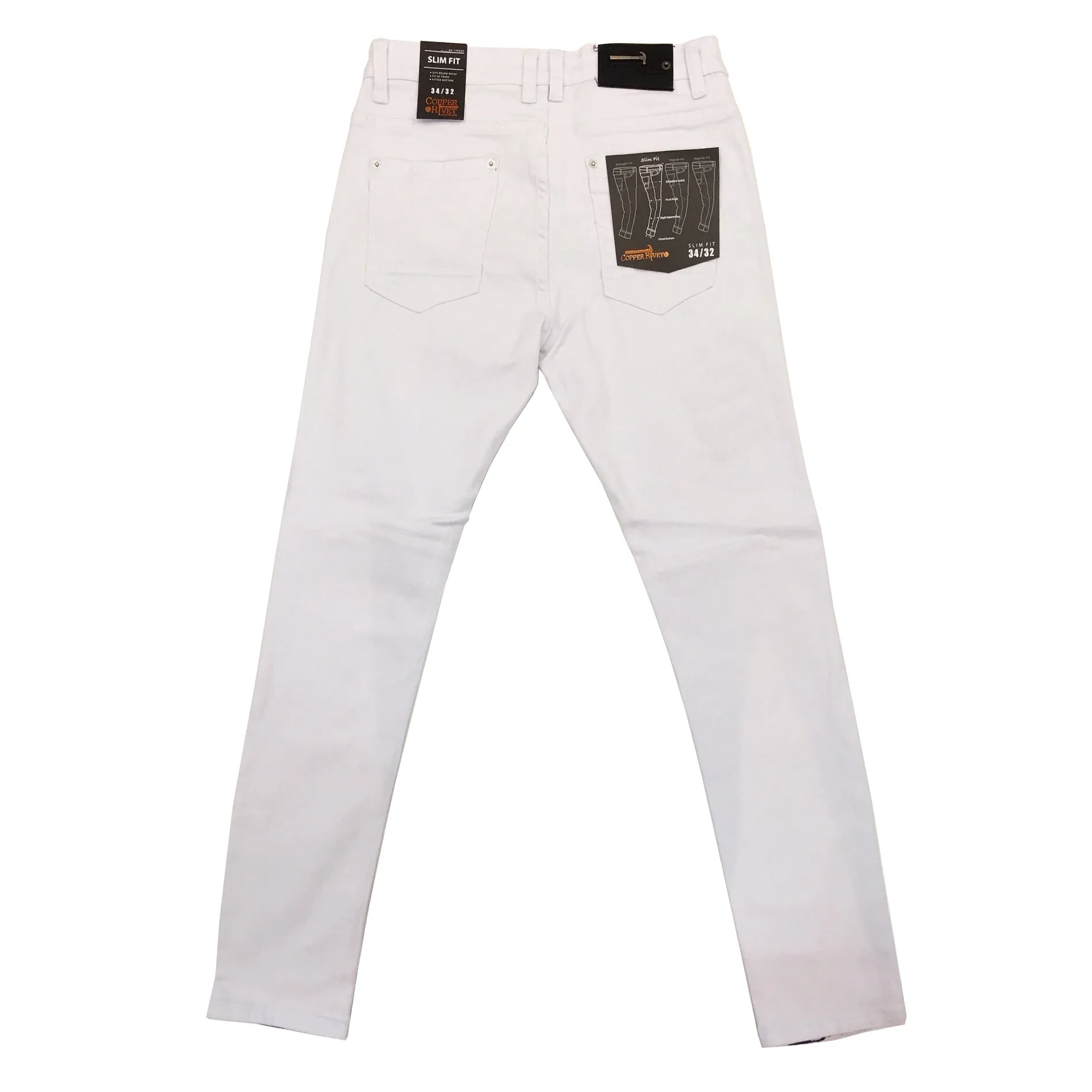 Copper Rivet Icon Jean (White)