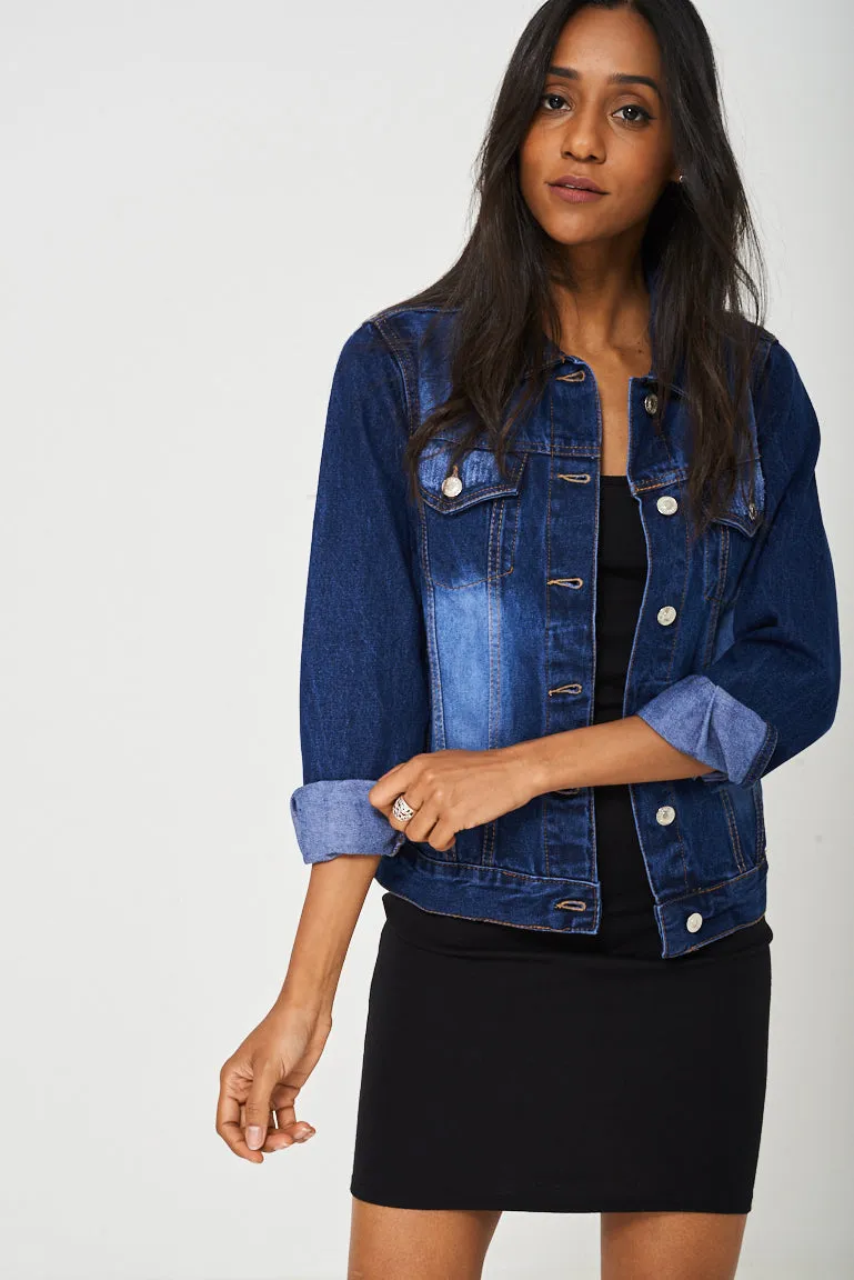 Denim Jacket In Blue Ex-Branded