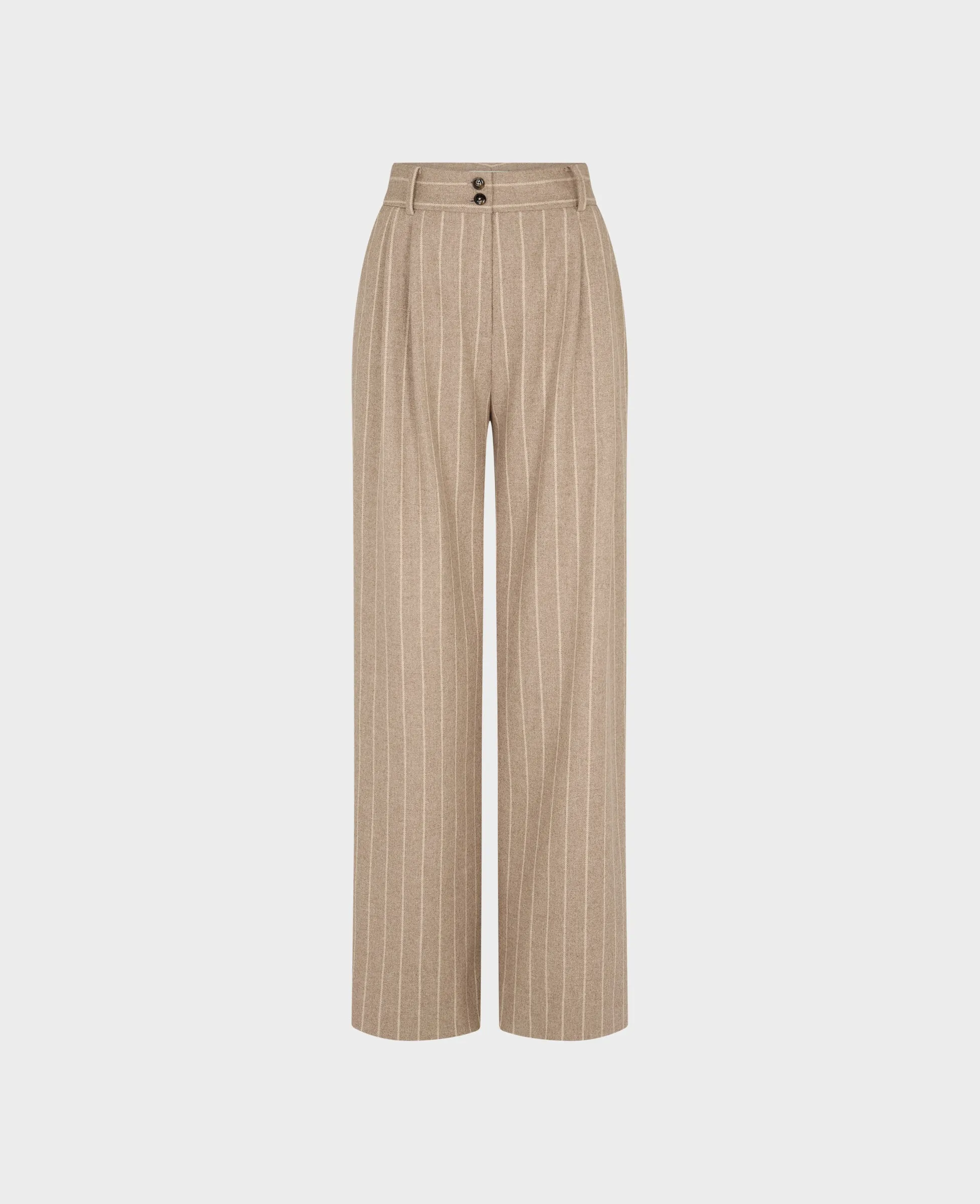 Eve High Waisted Wide Leg Pleated Trousers