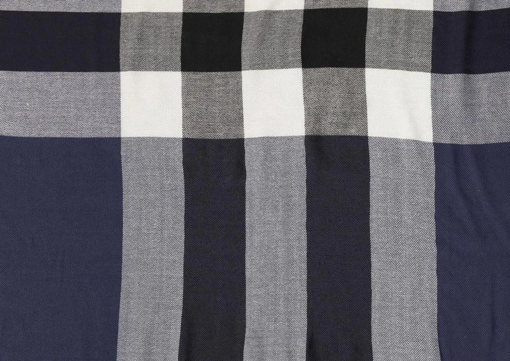 FabSeasons Unisex Navy Checkered Scarf