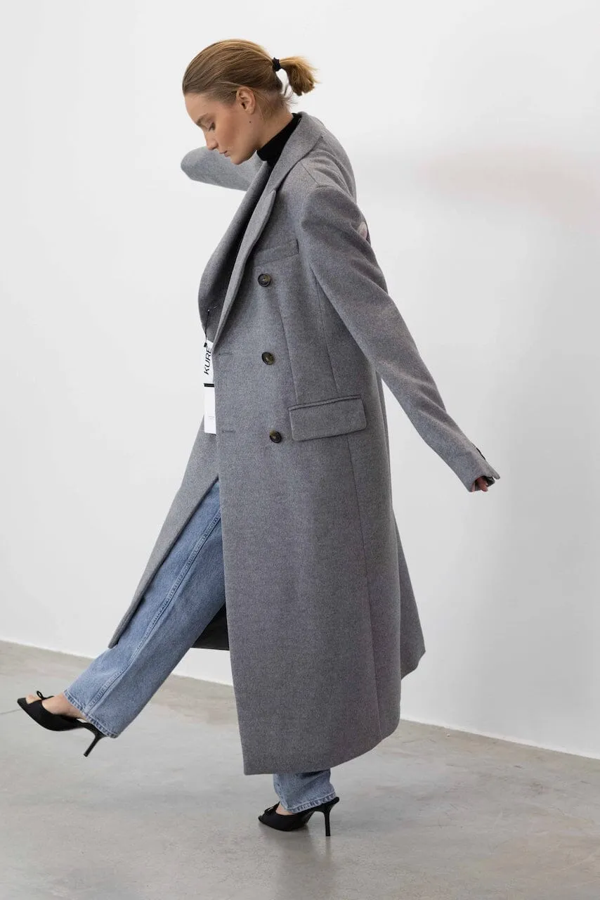 FILANTE LONG STRUCTURED SHOULDERS COAT