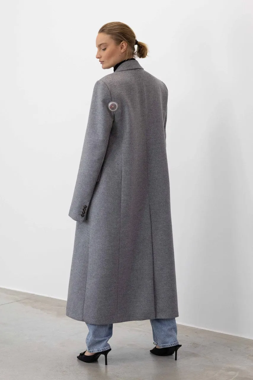 FILANTE LONG STRUCTURED SHOULDERS COAT