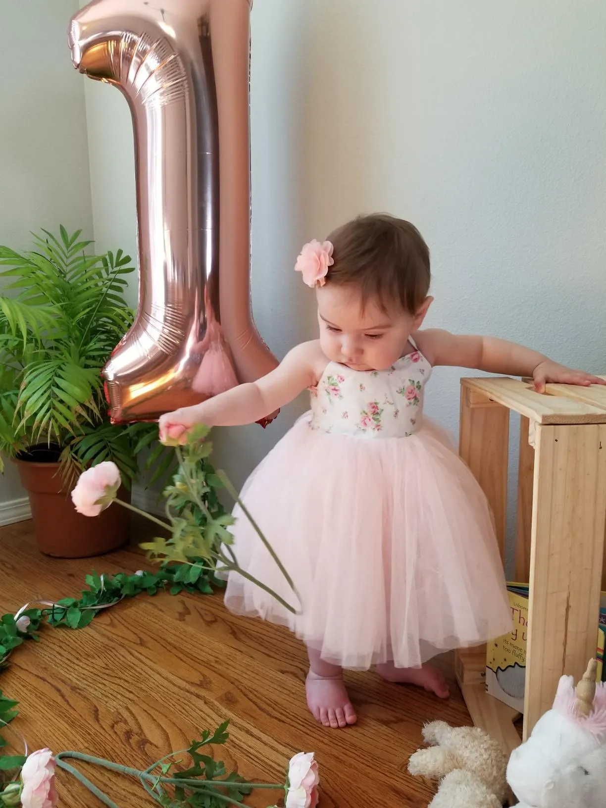 Girls Dress Pink Toddler Tutu Wedding Christening Baby Birthday dress