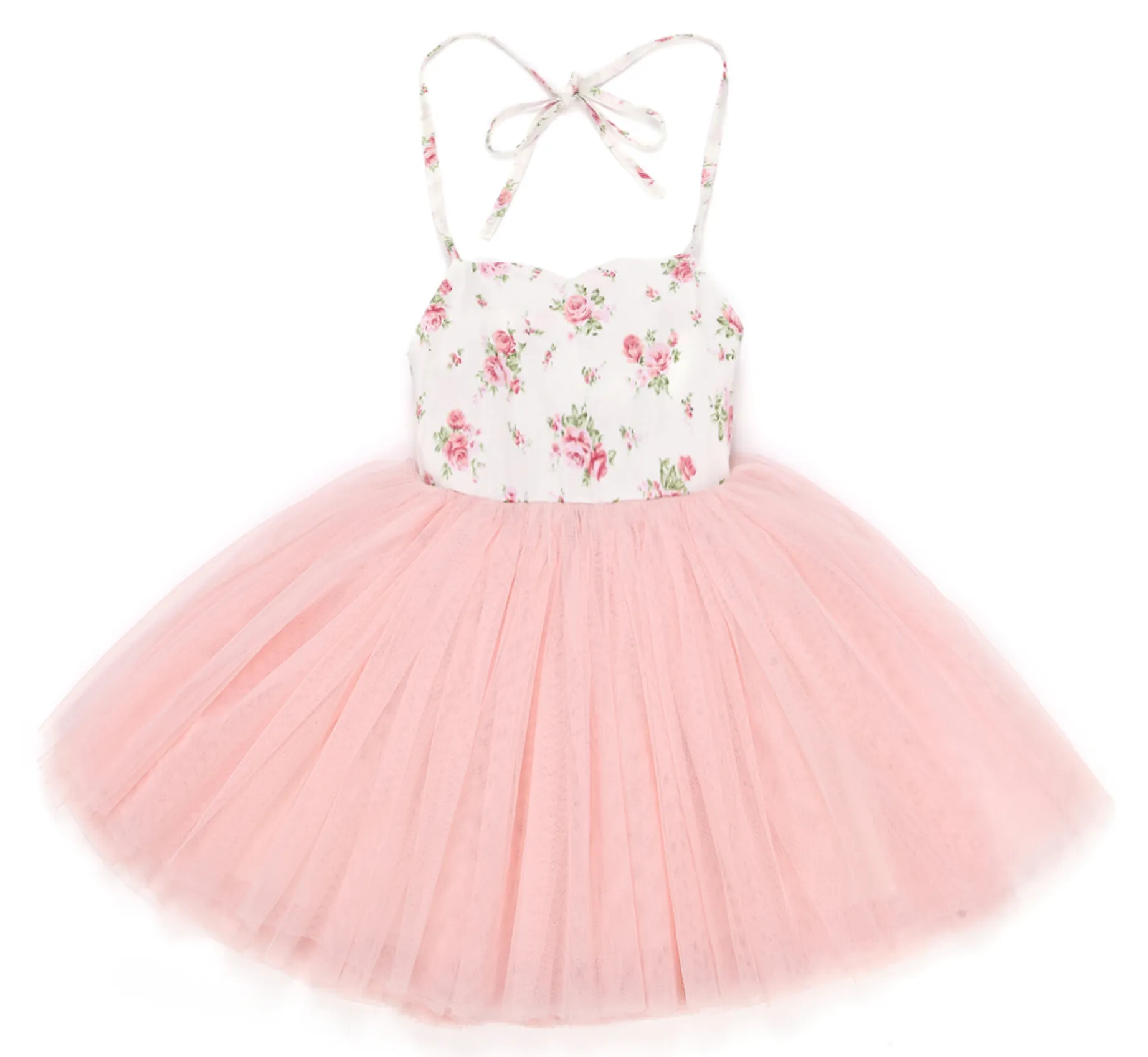 Girls Dress Pink Toddler Tutu Wedding Christening Baby Birthday dress