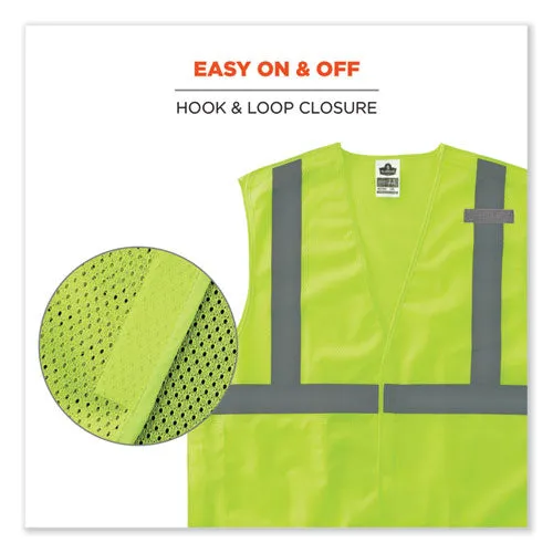 Glowear 8215ba-s Single Size Class 2 Economy Breakaway Mesh Vest, Polyester, 4x-large, Lime