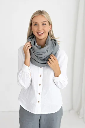 Grey Linen Scarf