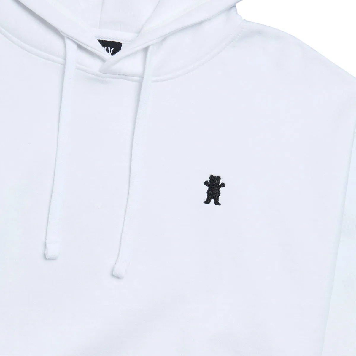 Grizzly OG Bear Embroidered Hoodie - White/Black