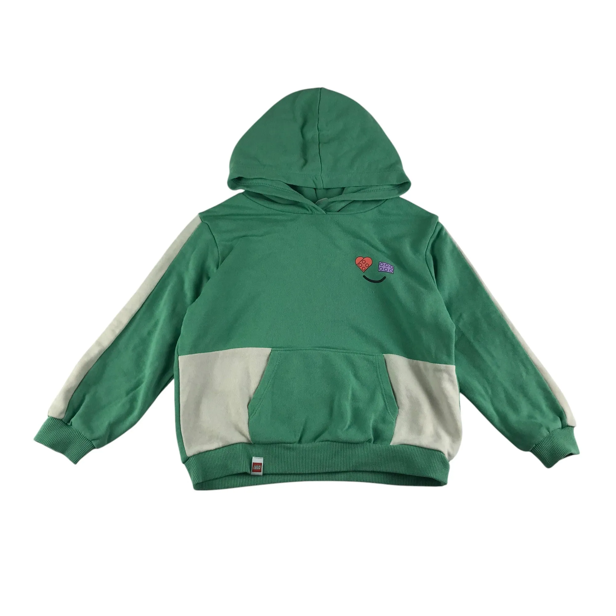 H&M hoodie 4-6 years green building blocks pullover