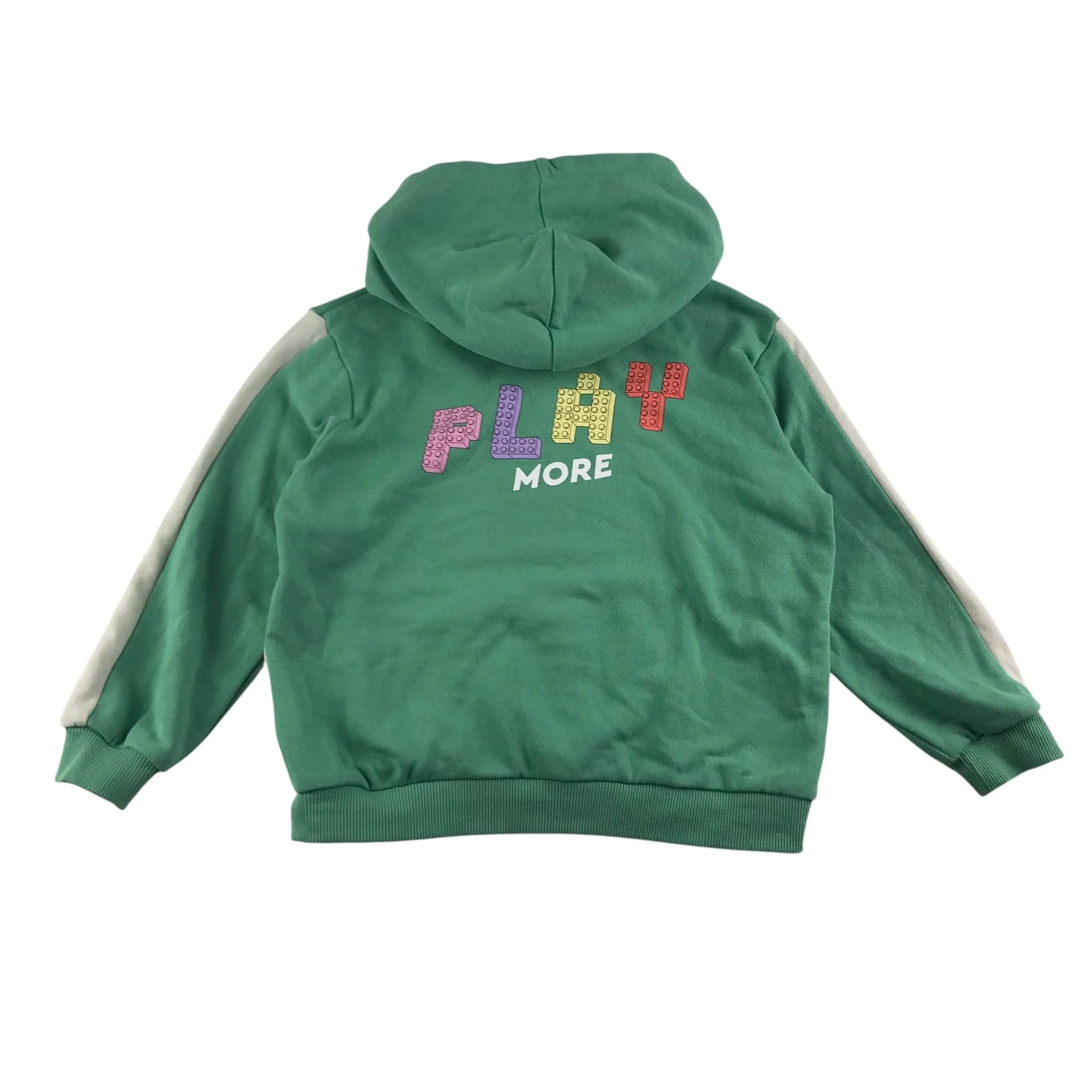 H&M hoodie 4-6 years green building blocks pullover