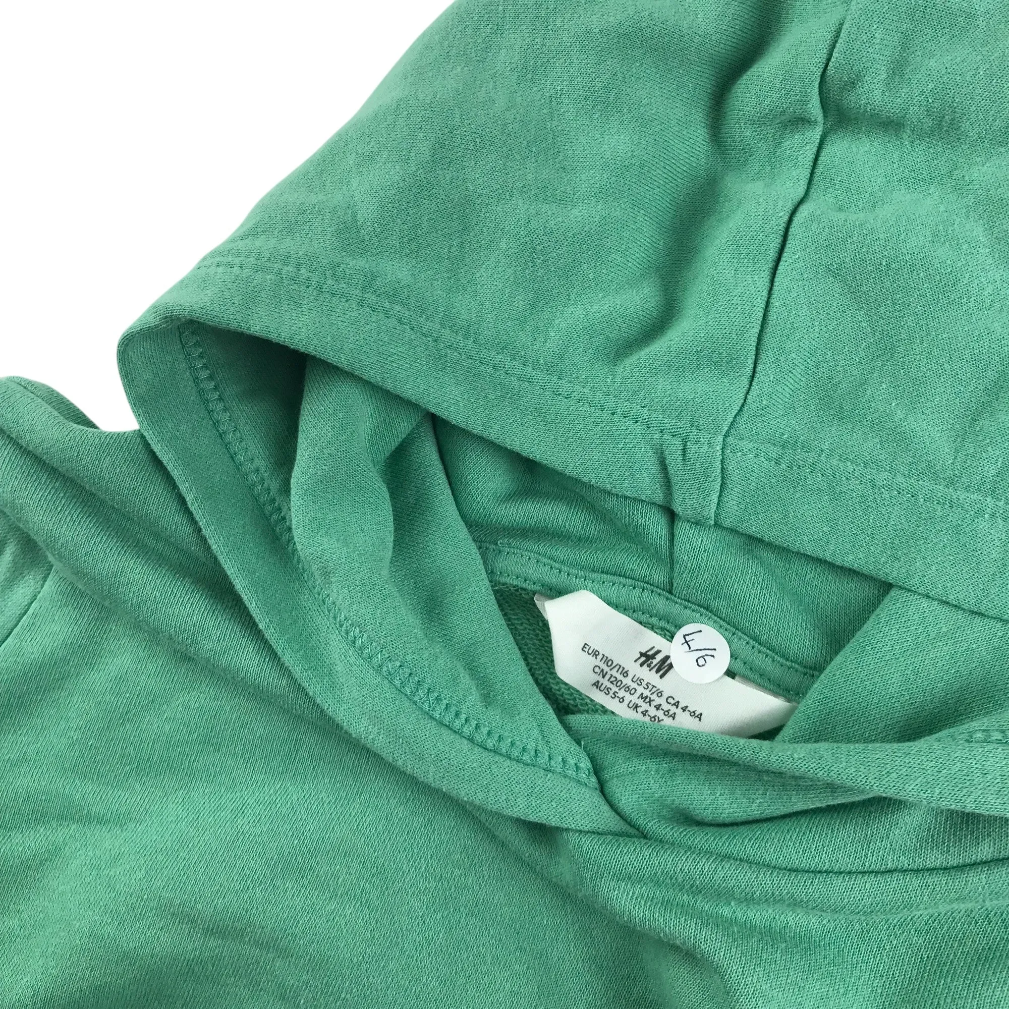 H&M hoodie 4-6 years green building blocks pullover