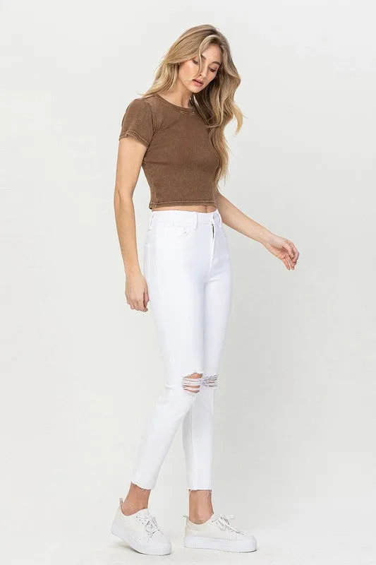 High Rise Crop Skinny Jeans