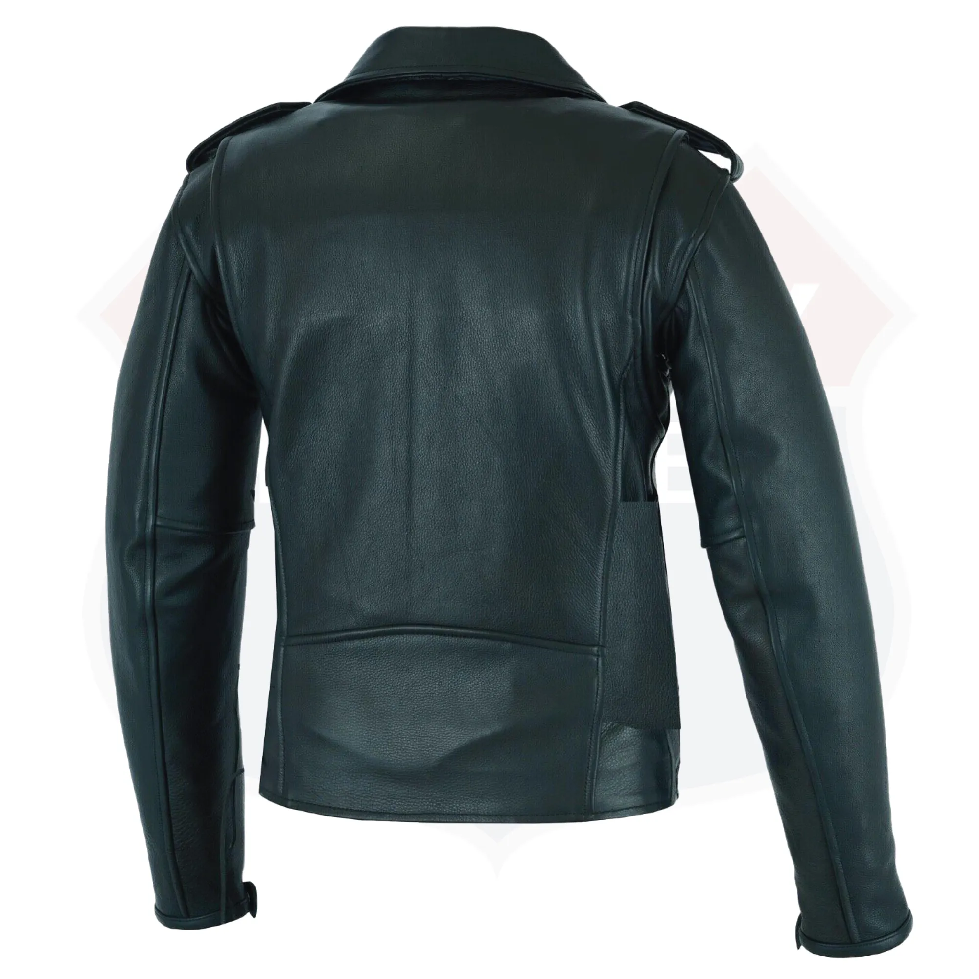 HL10200 Classic MC Leather Jacket with Plain sides