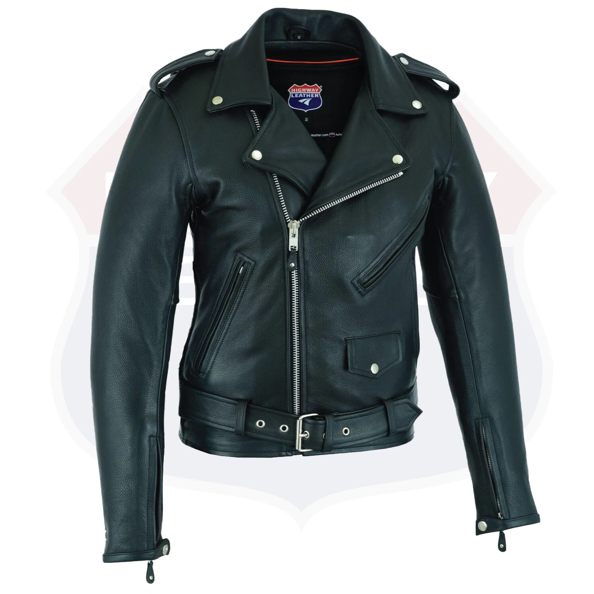 HL10200 Classic MC Leather Jacket with Plain sides