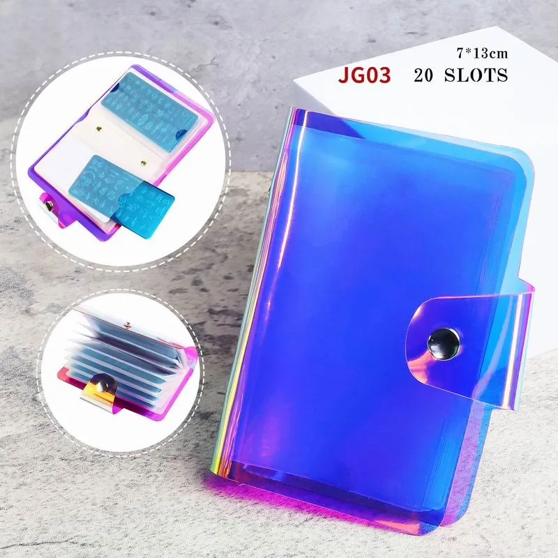 Holographic Stamping Plate Holder Storage Case - 20 Pockets