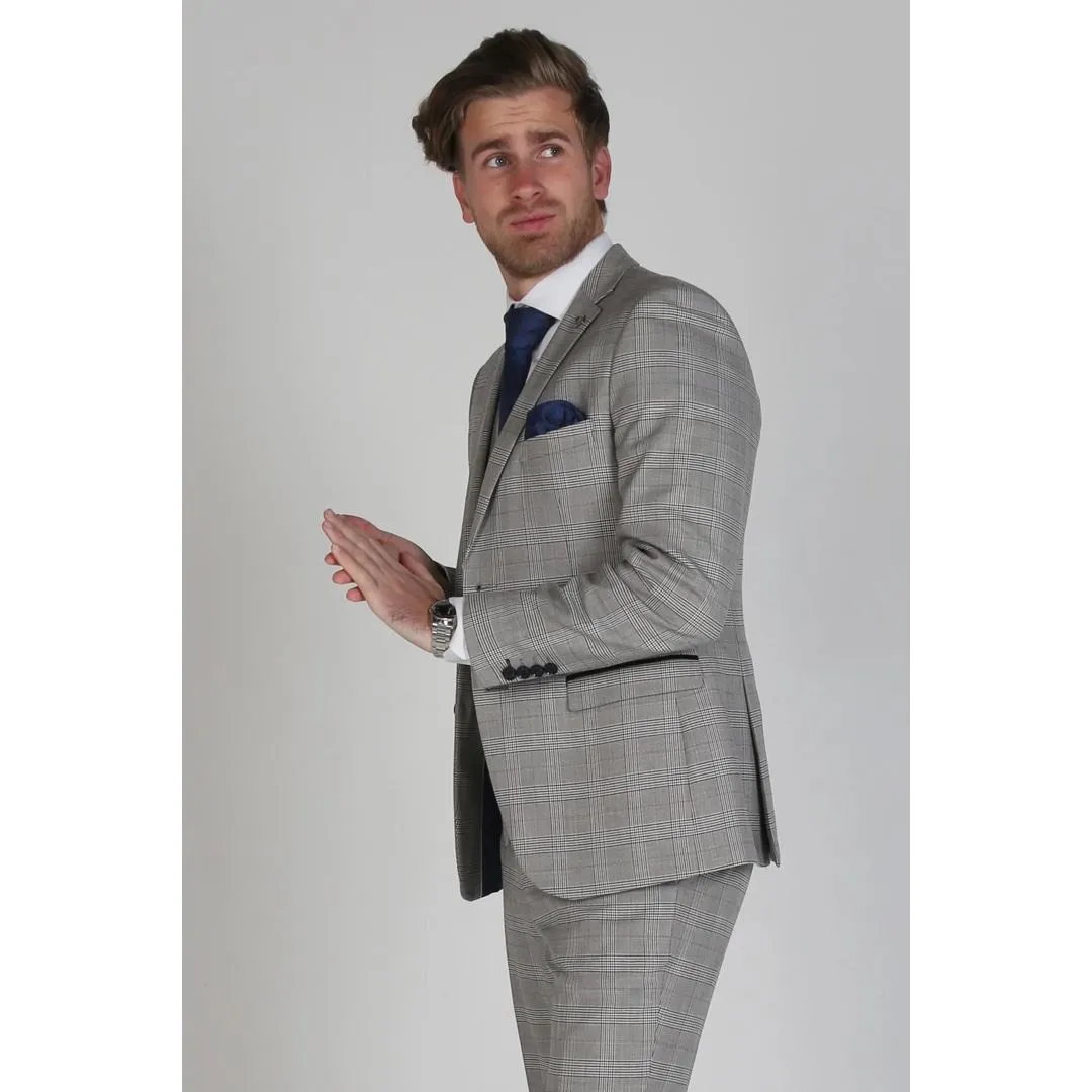 Hugo - Men's Check Grey Blazer