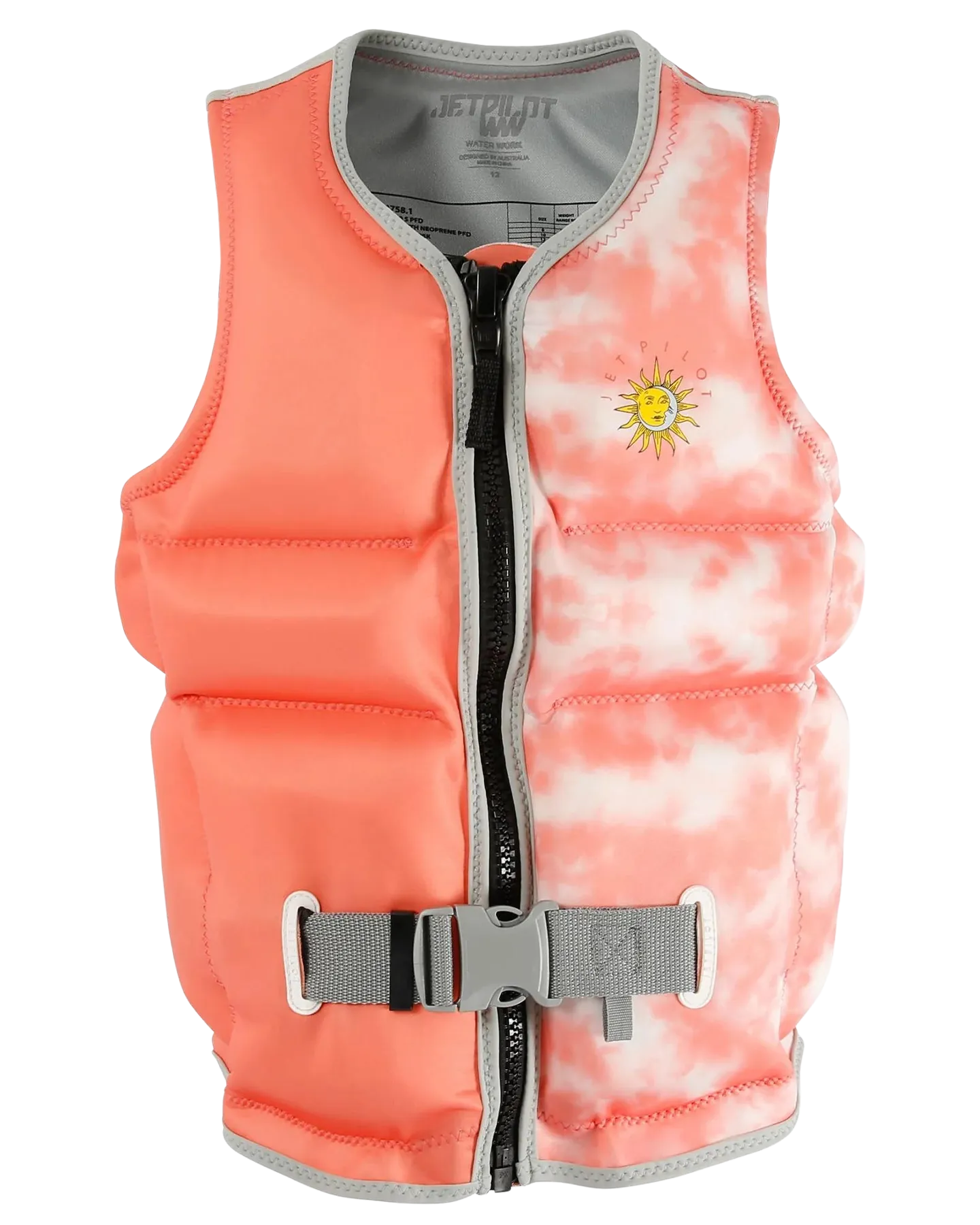 Jetpilot X1 Girls Youth Neo Vest - Peach - 2023