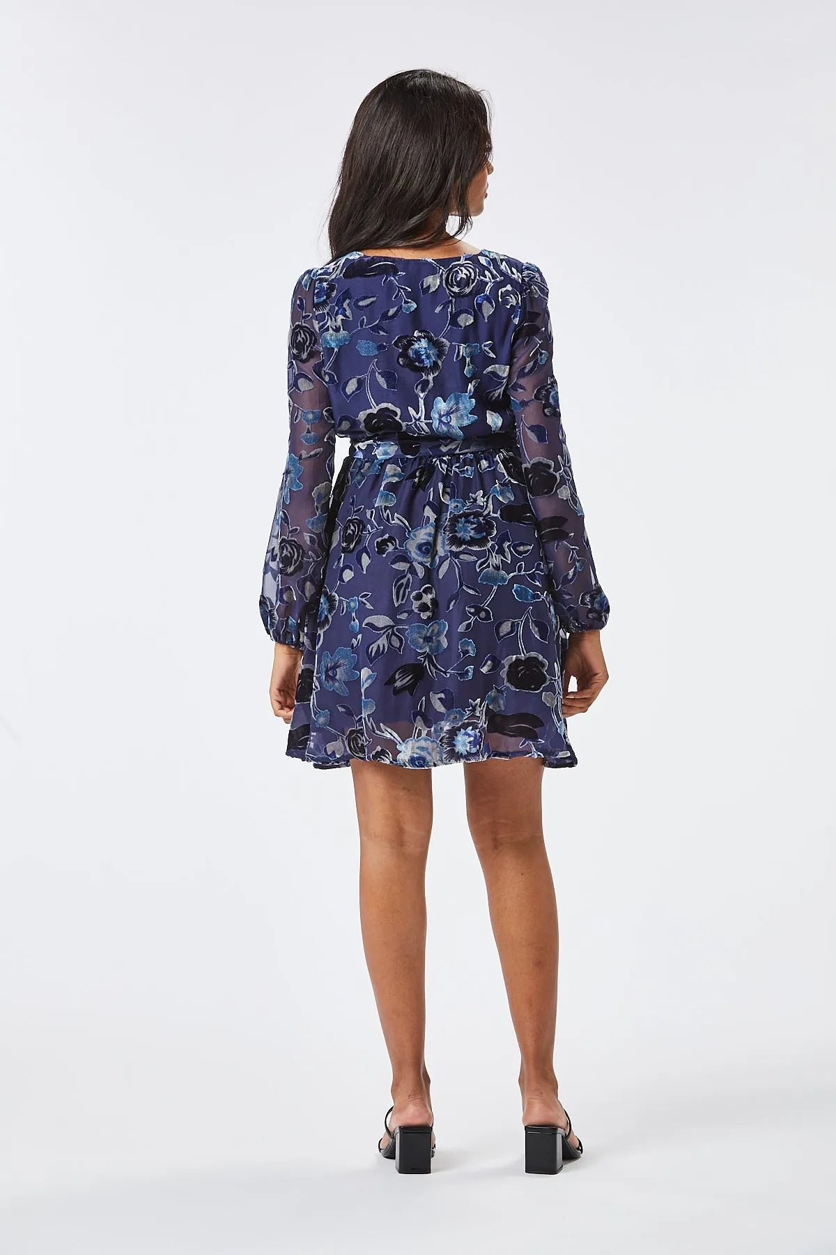 JIMA VELVET SHORT DRESS (BLUE)