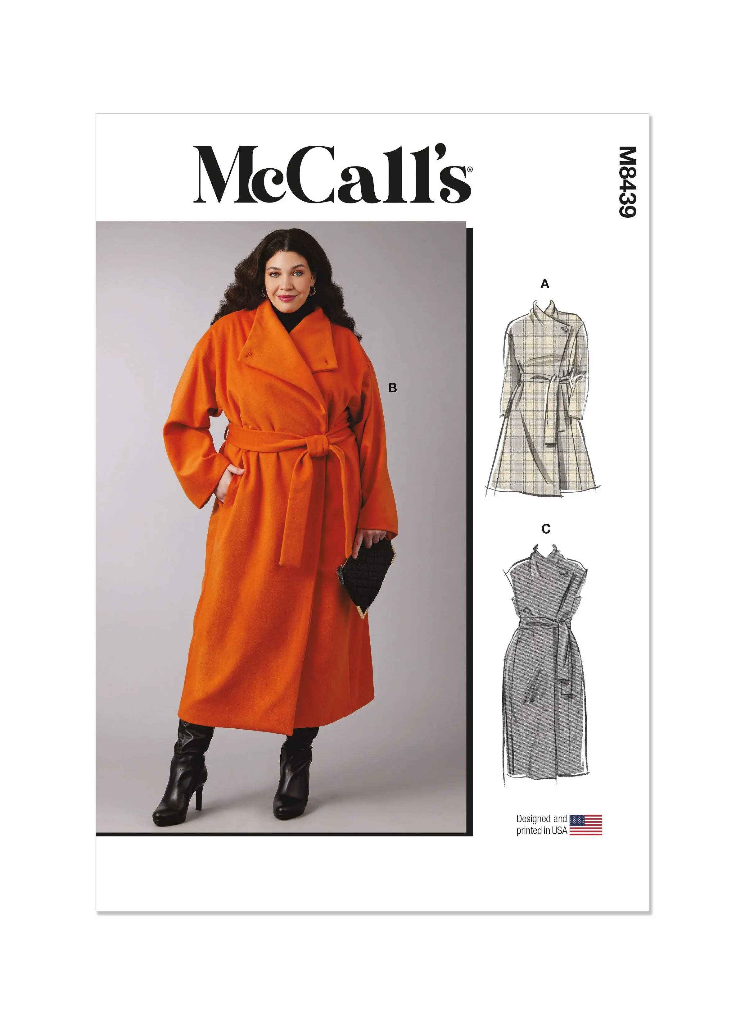 McCall's sewing pattern M8439 Women's Coats and Vest